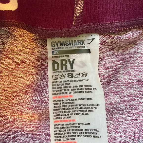NWOT Gymshark Size XS Dark Ruby Marl Flex Leggings - Picture 4 of 4